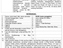 ” Satresnarkoba Polres Bima Polda NTB Umumkan Daftar Sencarian Saksi “