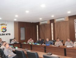 Polda NTB Ikuti Rakor Anev Pelaksanaan Operasi Pemberantasan Premanisme Melalui Zoom