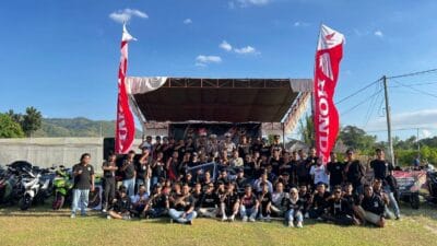 Peringati HUT ke-8 VOCLOM, Satlantas Lombok Barat Gelar Pelatihan Safety Riding di Gerung