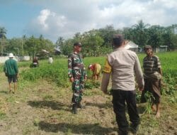 Perkuat Ketahanan Pangan, Polisi Ajak Warga Taman Ayu Tanami Lahan Tidur